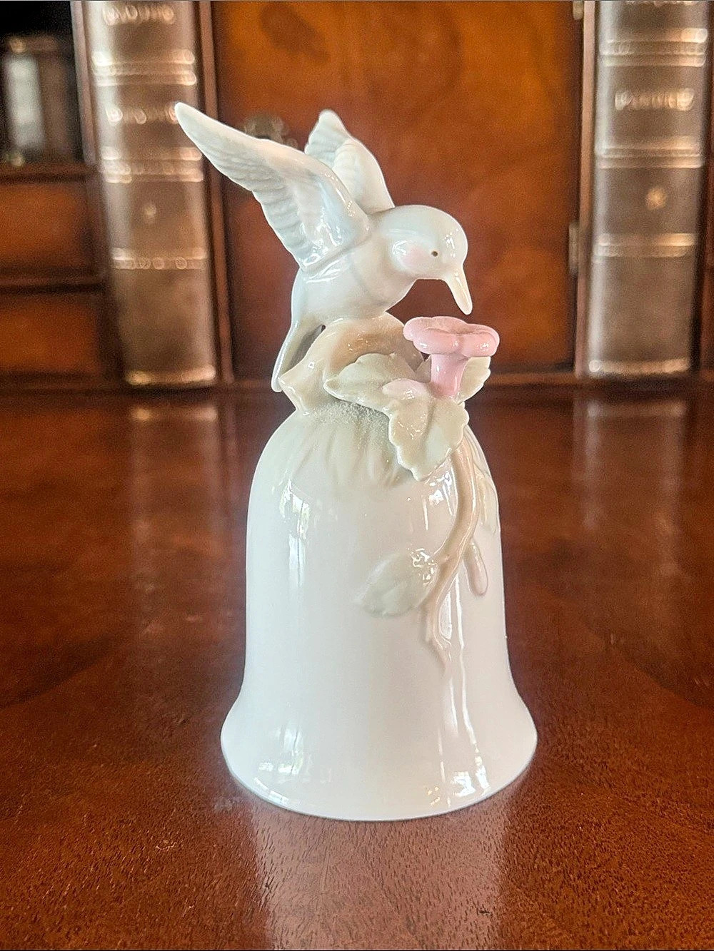 Vintage George Good Hummingbird and Flower Porcelain Bell